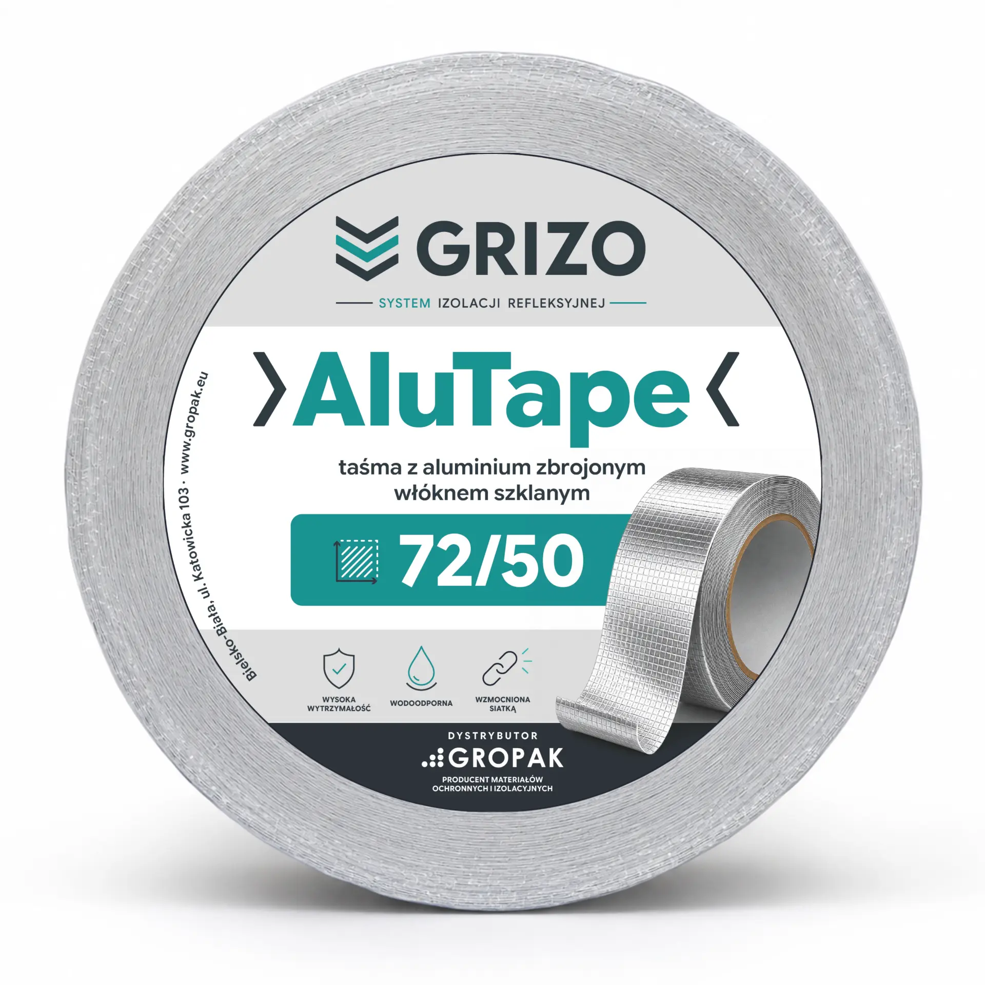 GRIZO AluTape — taśma aluminiowa zbrojona włóknem szklanym